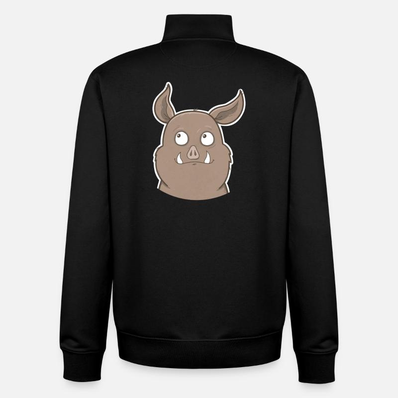 Wildschwein - Unisex Organic Zip Sweatshirt von Stanley/Stella - Schwarz