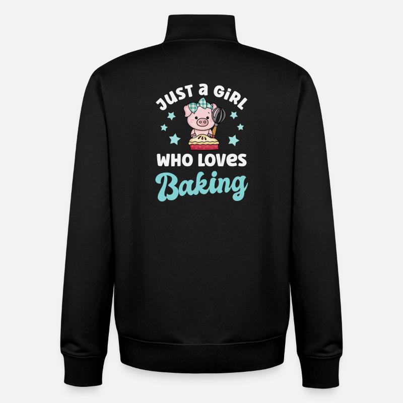 Backen Bäckerin - Unisex Organic Zip Sweatshirt von Stanley/Stella - Schwarz