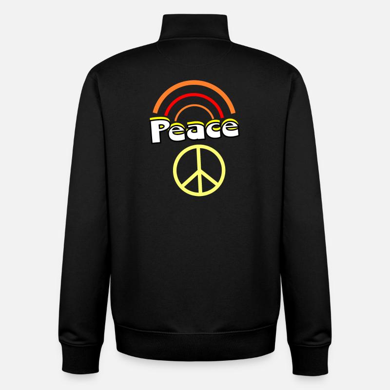 70s Pattern - Unisex Organic Zip Sweatshirt by Stanley/Stella - black