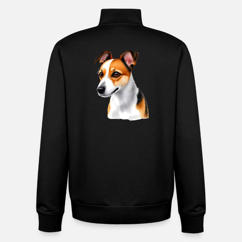 Jack Russel - Unisex Organic Zip Sweatshirt von Stanley/Stella - Schwarz