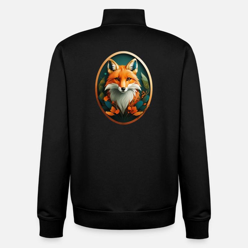 Rotfuchs - Unisex Organic Zip Sweatshirt von Stanley/Stella - Schwarz