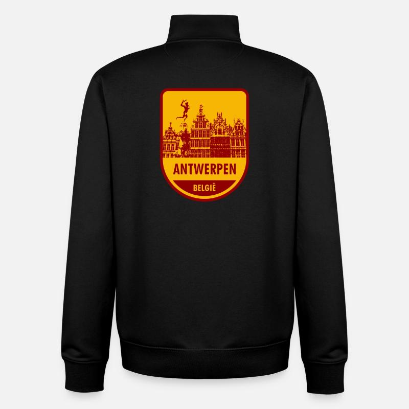 Antwerpen België - Unisex Organic Zip Sweatshirt von Stanley/Stella - Schwarz