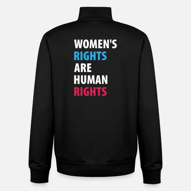 Women's Right Are Human Rights - Unisex Organic Zip Sweatshirt by Stanley/Stella - black