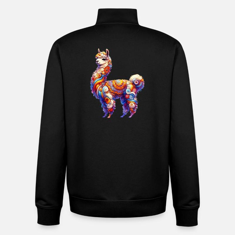 Alpaca - Unisex Organic Zip Sweatshirt by Stanley/Stella - black