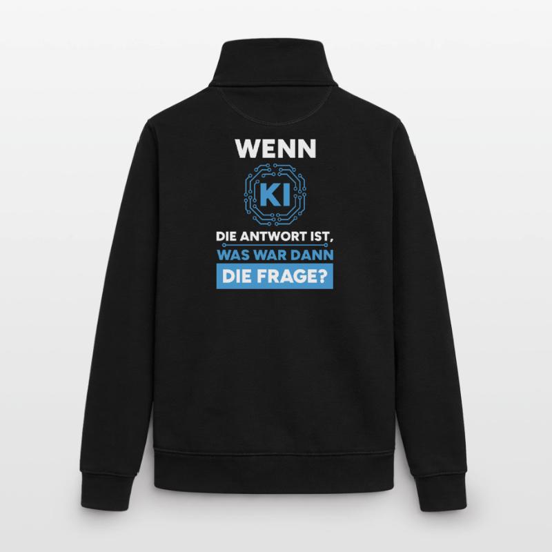 Artificial Intelligence Question Answer Saying Unisex Organic Zip Sweatshirt by Stanley/Stella