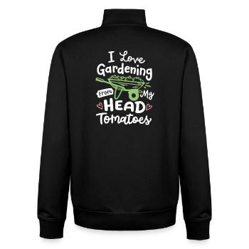 Gartenarbeit Gärtner - Unisex Organic Zip Sweatshirt von Stanley/Stella - Schwarz - Hinten - AI Model Male 185 light (185cm)