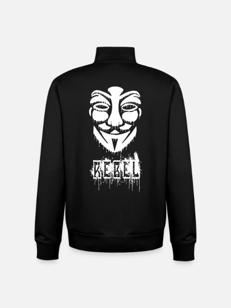 Anonymous graffiti - Unisex Organic Zip Sweatshirt by Stanley/Stella - black