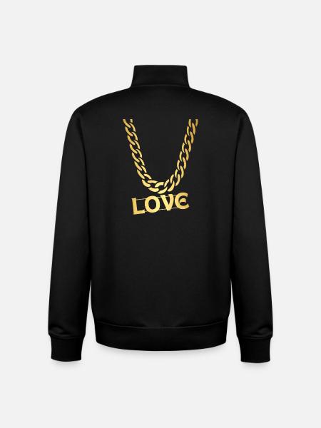 AMOUR - Sweat zippé unisexe en coton bio Stanley/Stella - noir