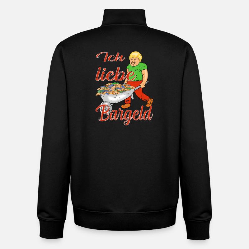 Bargeld Geld - Unisex Organic Zip Sweatshirt von Stanley/Stella - Schwarz