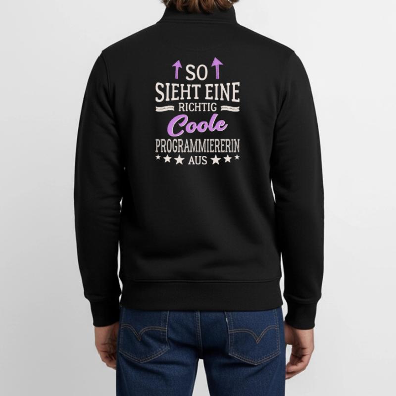 So sieht eine richtig coole Programmiererin aus IT Unisex Organic Zip Sweatshirt von Stanley/Stella