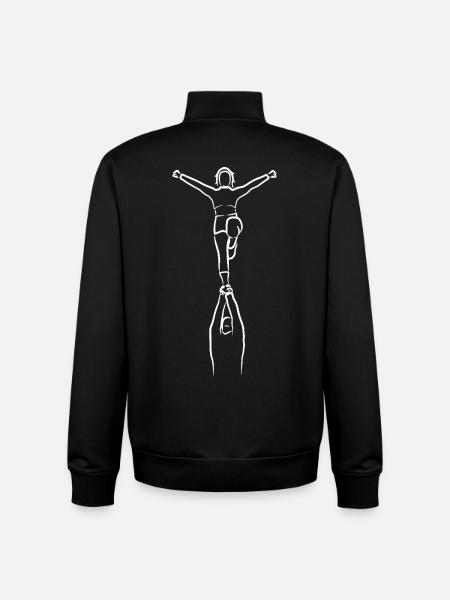 Cheerleader Sketch - Unisex Organic Zip Sweatshirt by Stanley/Stella - black