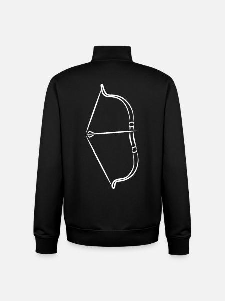 Bow and arrow - Unisex Organic Zip Sweatshirt by Stanley/Stella - black