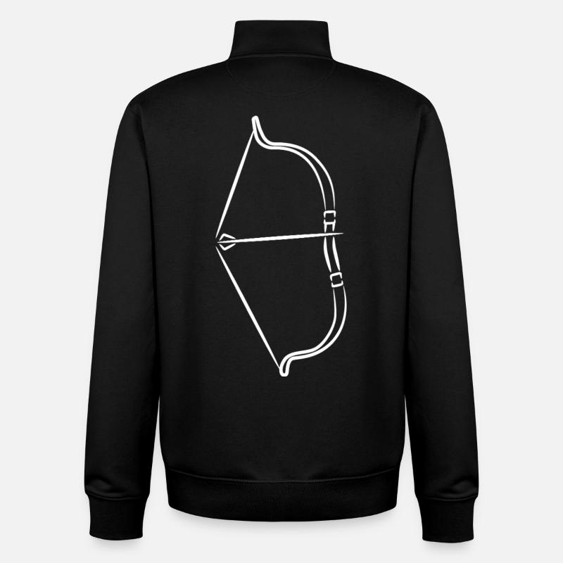 Pfeil und Bogen - Unisex Organic Zip Sweatshirt von Stanley/Stella - Schwarz