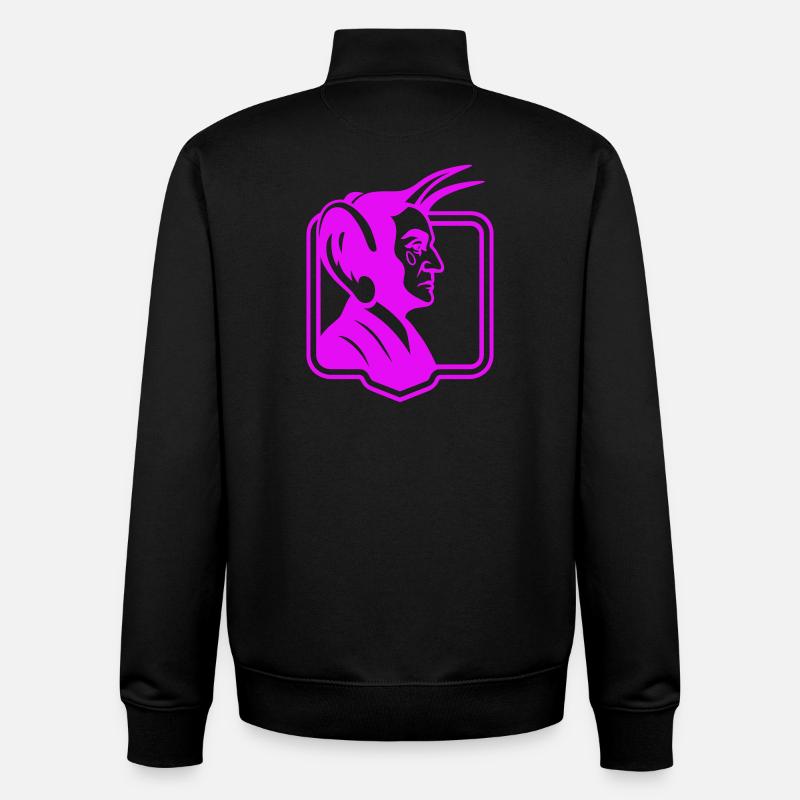 Devil big Ear Pop Art - Unisex Organic Zip Sweatshirt by Stanley/Stella - black