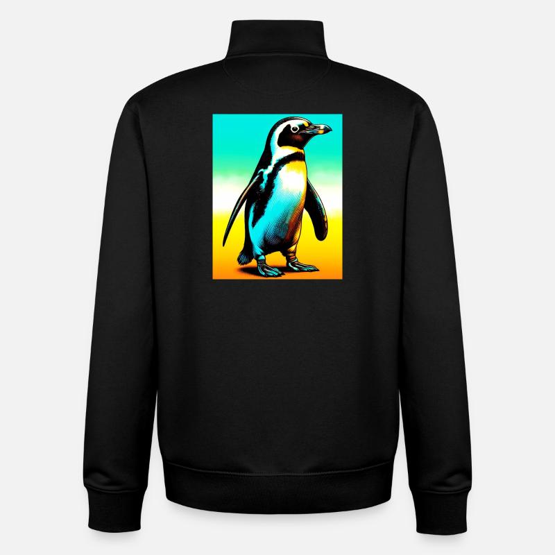 Pinguin - Unisex Organic Zip Sweatshirt von Stanley/Stella - Schwarz
