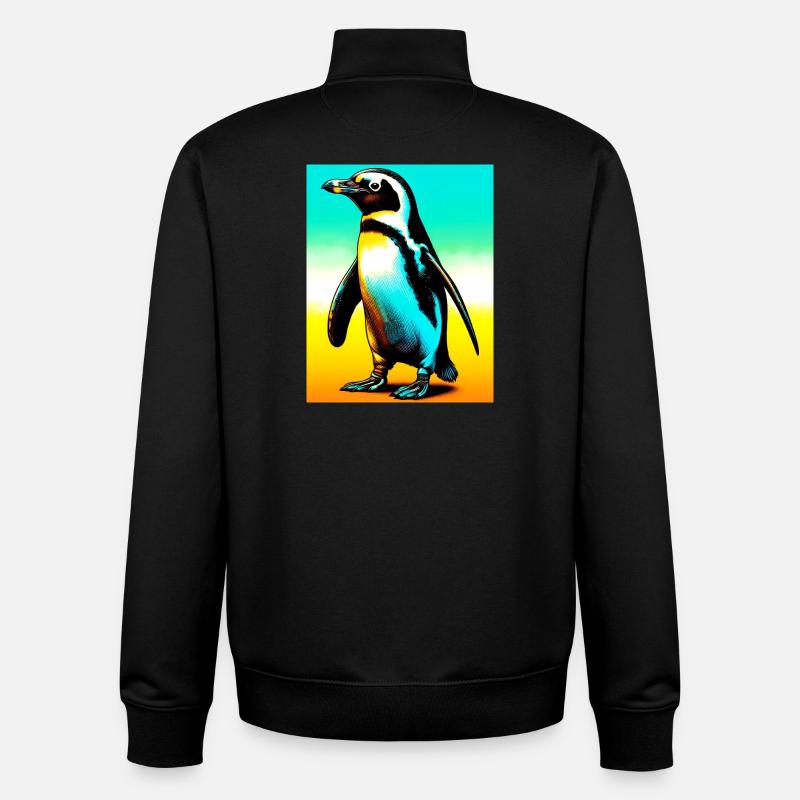 pingouin - Sweat zippé unisexe en coton bio Stanley/Stella - noir