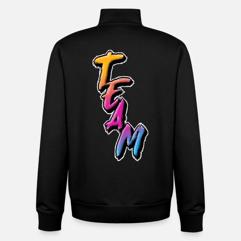 Équipe - Sweat zippé unisexe en coton bio Stanley/Stella - noir