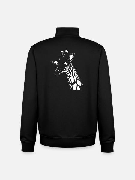 Giraffe Giraffe T-shirt Gift - Unisex Organic Zip Sweatshirt by Stanley/Stella - black