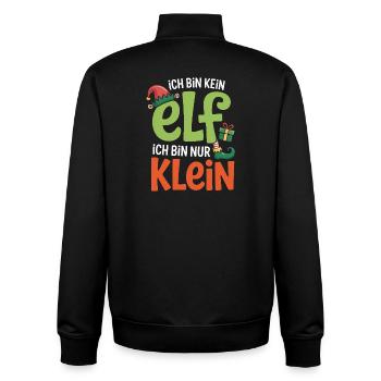 Kleiner Elf – Ich bin kein Elf - Unisex Organic Zip Sweatshirt von Stanley/Stella - Schwarz - Hinten - AI Model Male 185 light (185cm)