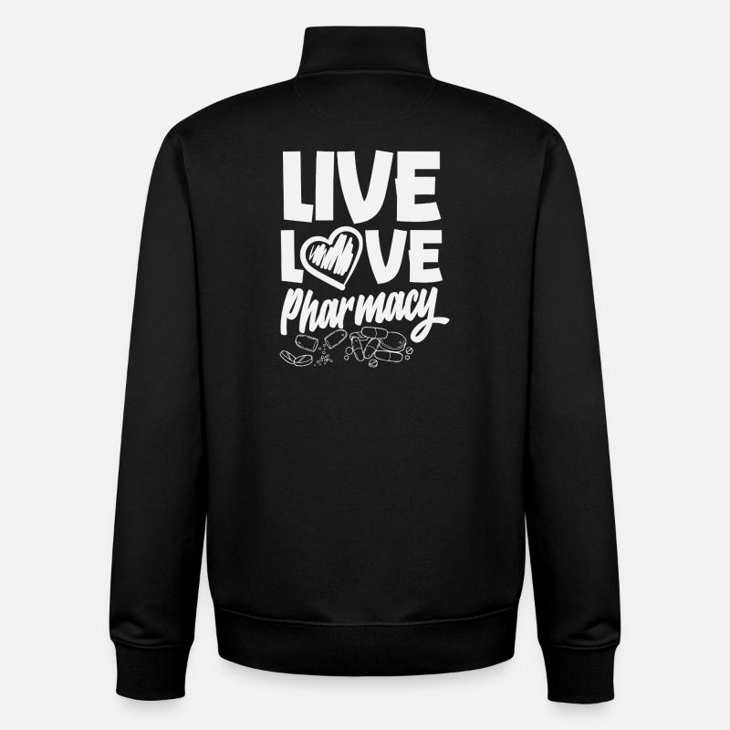 Pharmacien Technicien Pharmaceutique - Sweat zippé unisexe en coton bio Stanley/Stella - noir