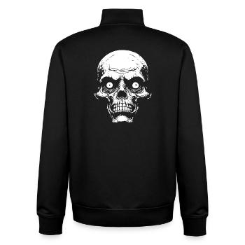 Psycho Schädelgrafik - Unisex Organic Zip Sweatshirt von Stanley/Stella - Schwarz - Hinten - AI Model Male 185 light (185cm)
