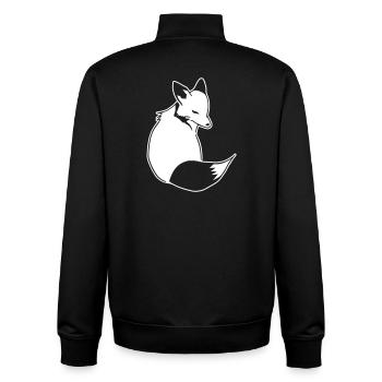 Fuchs Comic: Schlau, Foxy & Manga Style - Unisex Organic Zip Sweatshirt von Stanley/Stella - Schwarz - Hinten - AI Model Male 185 light (185cm)