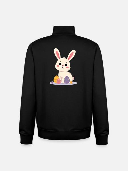 Easter Bunny - Unisex Organic Zip Sweatshirt by Stanley/Stella - black