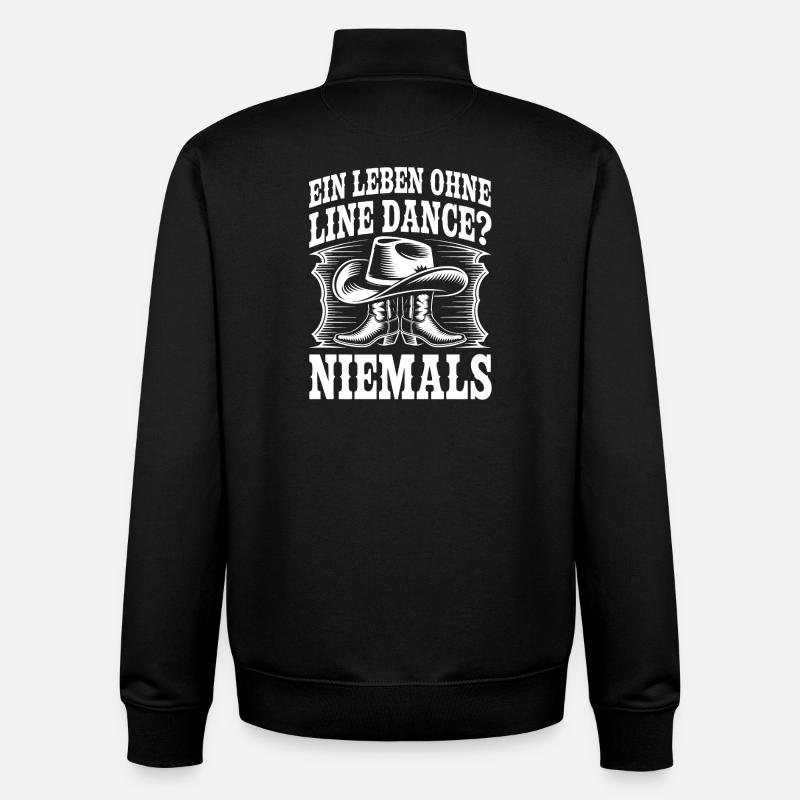 Niemals ohne Line Dance - Unisex Organic Zip Sweatshirt von Stanley/Stella - Schwarz