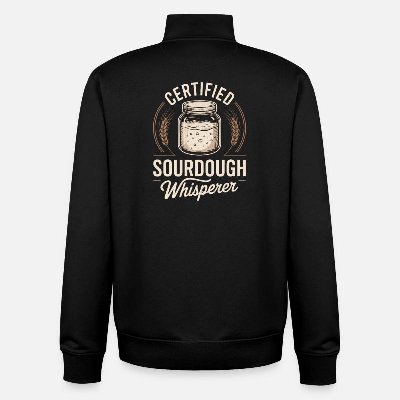 Zertifizierter Sauerteigflüsterer - Unisex Organic Zip Sweatshirt von Stanley/Stella - Schwarz