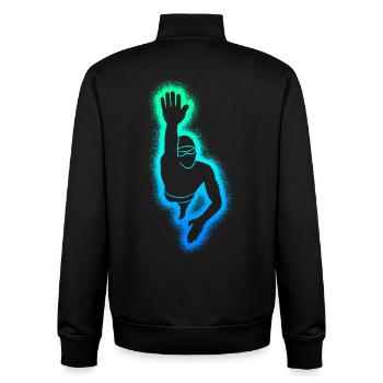 Schwimmen Schwimm Herren Schwimmer Jungen - Unisex Organic Zip Sweatshirt von Stanley/Stella - Schwarz - Hinten - AI Model Male 185 light (185cm)