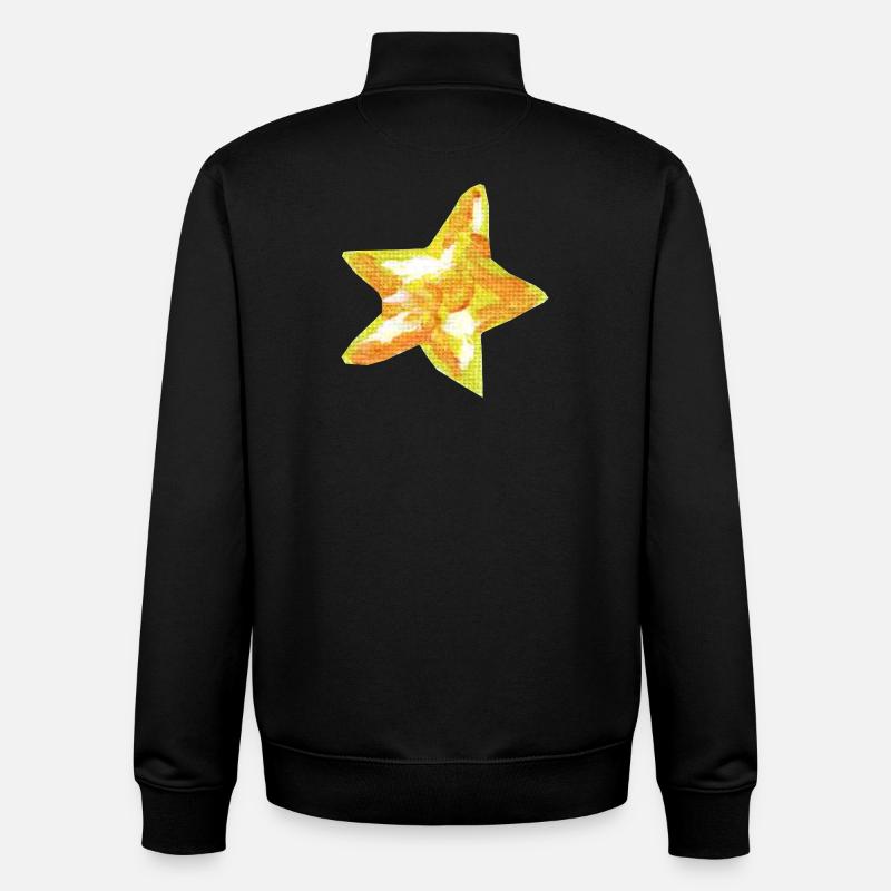 Étoile - Sweat zippé unisexe en coton bio Stanley/Stella - noir