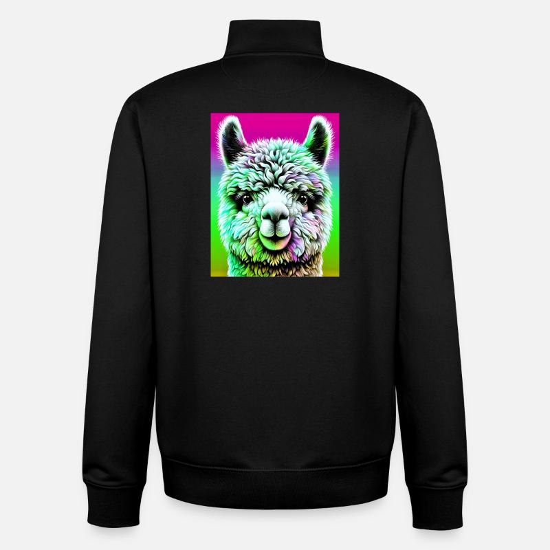 Alpaca - Unisex Organic Zip Sweatshirt by Stanley/Stella - black