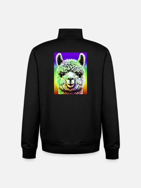 Alpaca - Unisex Organic Zip Sweatshirt by Stanley/Stella - black