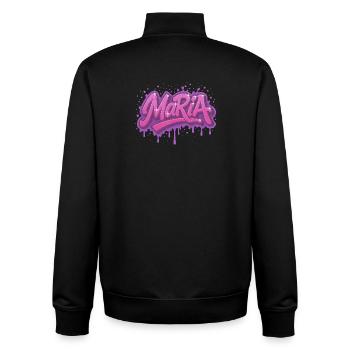 Graffiti Maria Name Gift Ideal Printable On - Unisex Organic Zip Sweatshirt by Stanley/Stella - black - Back - AI Model Male 185 light (185cm)
