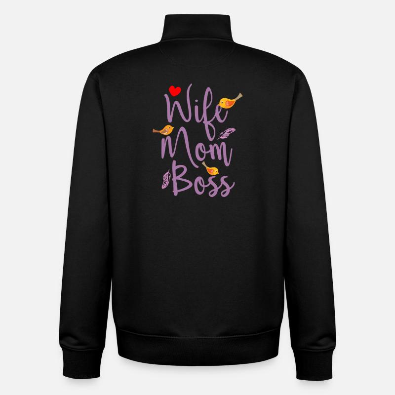 Frau Mutter Chef - Unisex Organic Zip Sweatshirt von Stanley/Stella - Schwarz