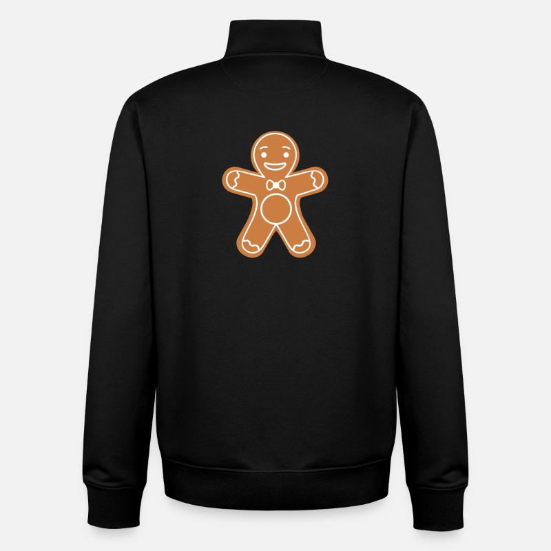 Lebkuchenmann - Unisex Organic Zip Sweatshirt von Stanley/Stella - Schwarz