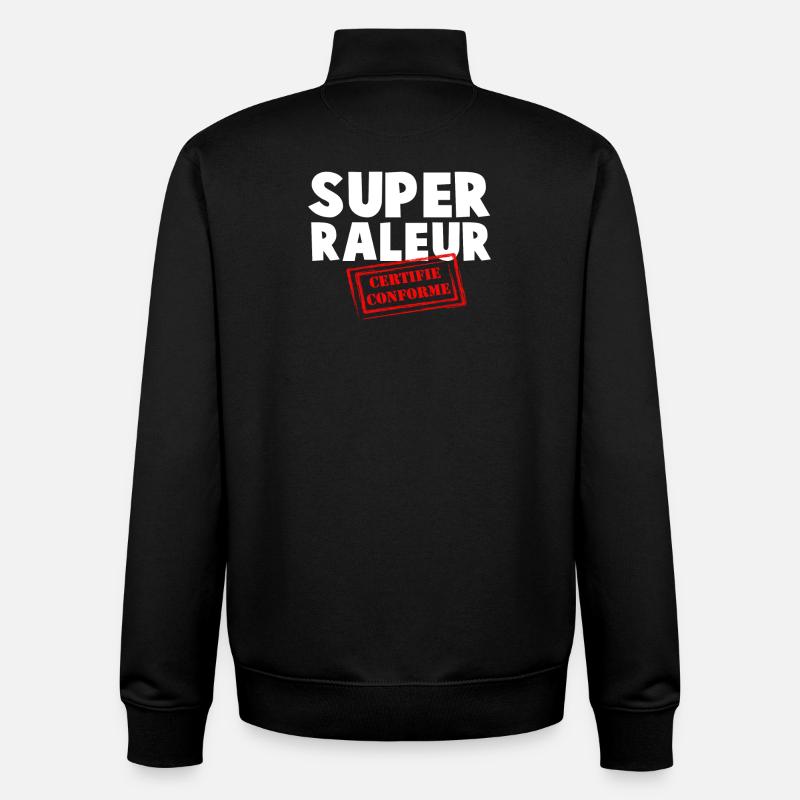 Super Raleur Certifié Conformé - Sweat zippé unisexe en coton bio Stanley/Stella - noir