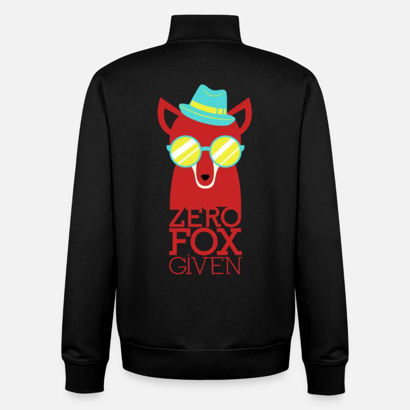 Cool fox - Unisex Organic Zip Sweatshirt by Stanley/Stella - black