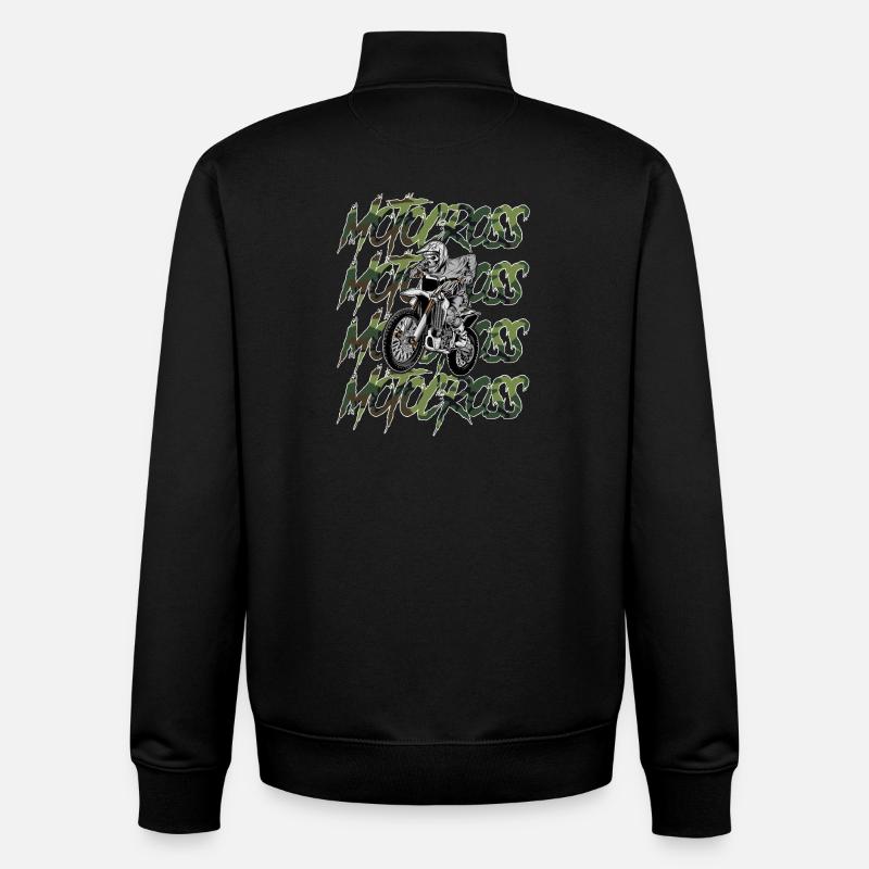 Motocross Camouflage - Unisex Organic Zip Sweatshirt von Stanley/Stella - Schwarz