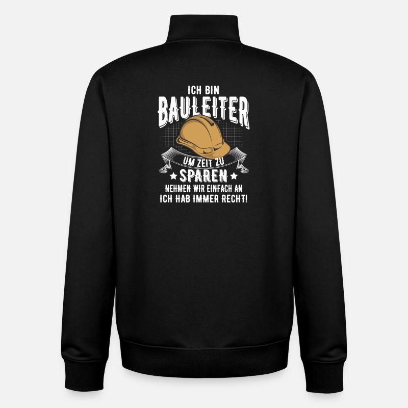 Bauleiter - Unisex Organic Zip Sweatshirt von Stanley/Stella - Schwarz