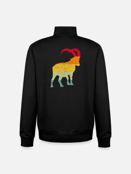 Steinbock, Wandern, Berge - Unisex Organic Zip Sweatshirt von Stanley/Stella - Schwarz