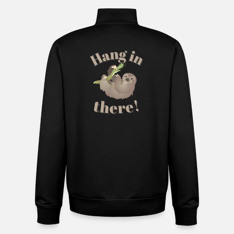 Accrochez-vous - Thème de motivation - Sweat zippé unisexe en coton bio Stanley/Stella - noir