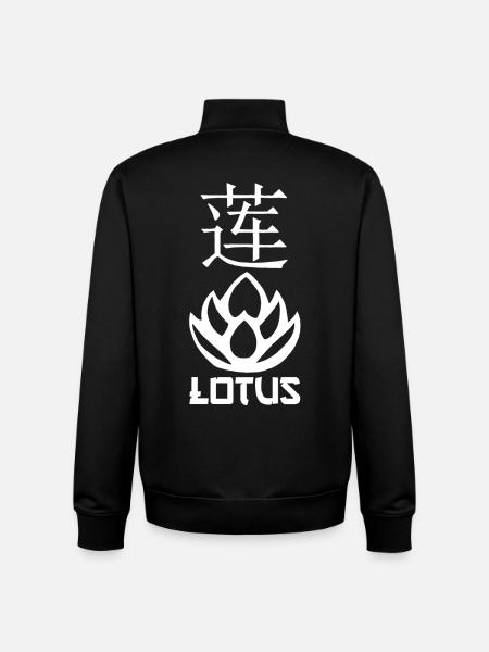 White Lotus and Asia - Unisex Organic Zip Sweatshirt by Stanley/Stella - black