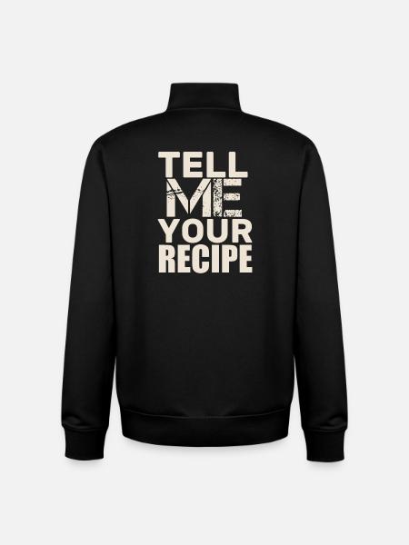 tell recipe - Unisex Organic Zip Sweatshirt by Stanley/Stella - black