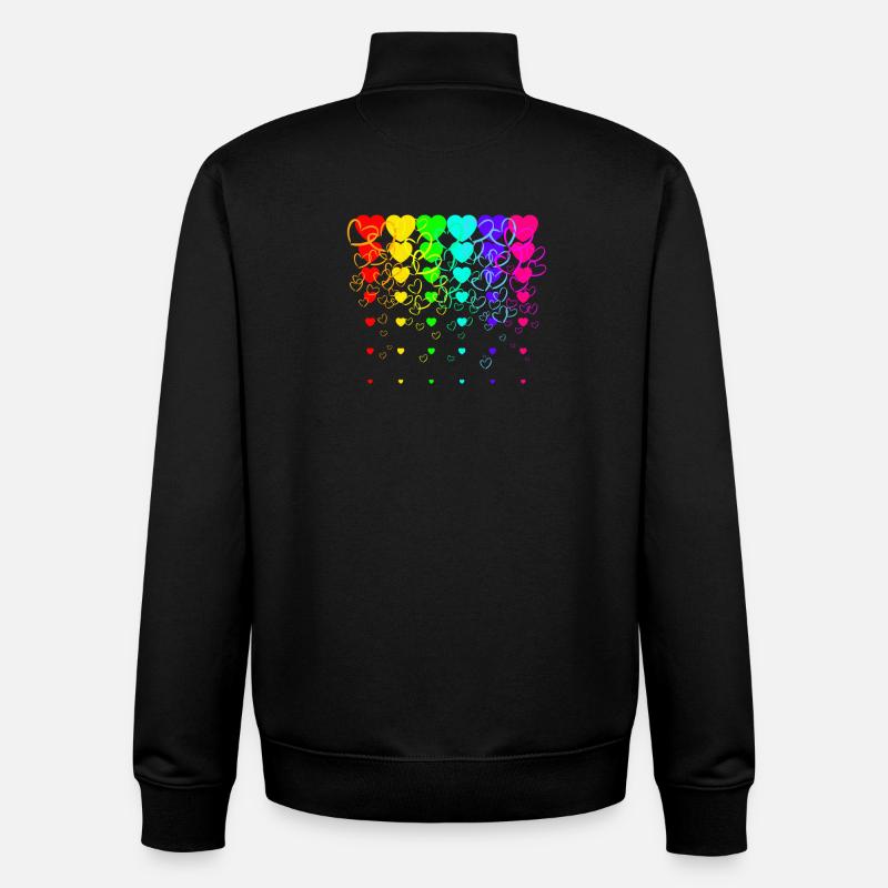 cascade2coeurs - Sweat zippé unisexe en coton bio Stanley/Stella - noir