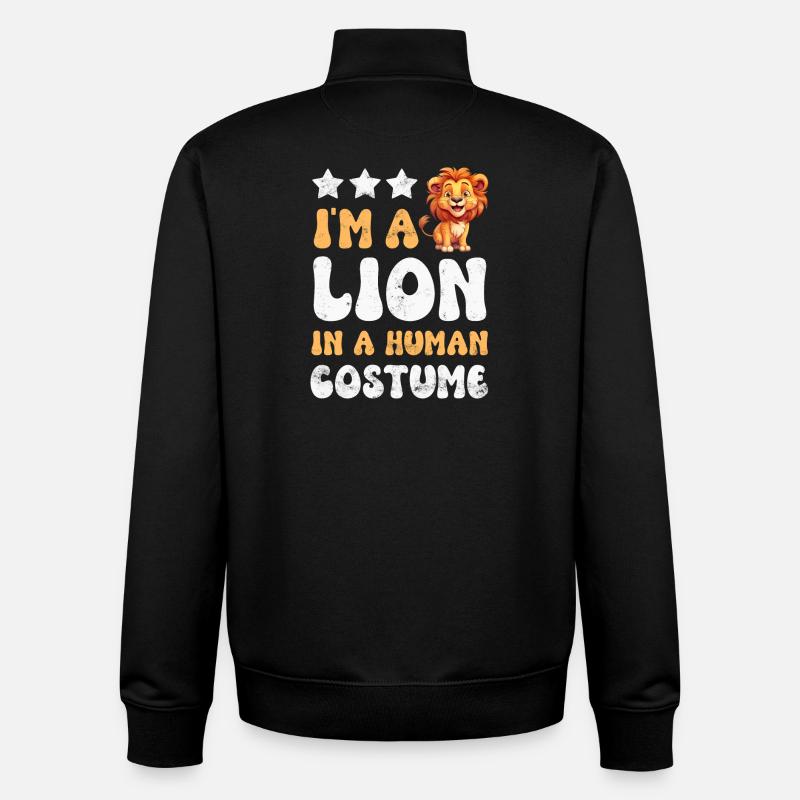 Löwe Löwen - Unisex Organic Zip Sweatshirt von Stanley/Stella - Schwarz
