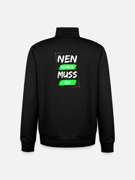 Nen scheiß muss ich - Unisex Organic Zip Sweatshirt von Stanley/Stella - Schwarz