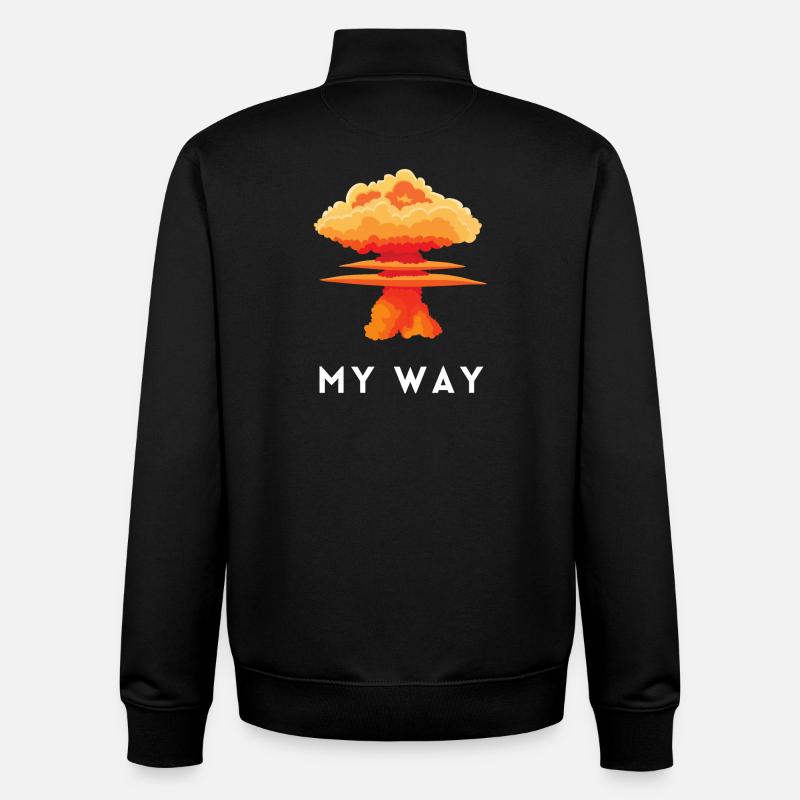 My Way Explosive Sturkopf-Denkmuster-Aussage - Unisex Organic Zip Sweatshirt von Stanley/Stella - Schwarz