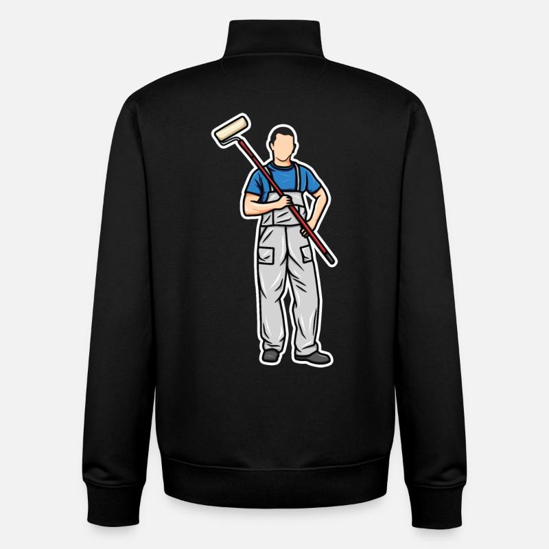 Little painter - Unisex Organic Zip Sweatshirt by Stanley/Stella - black