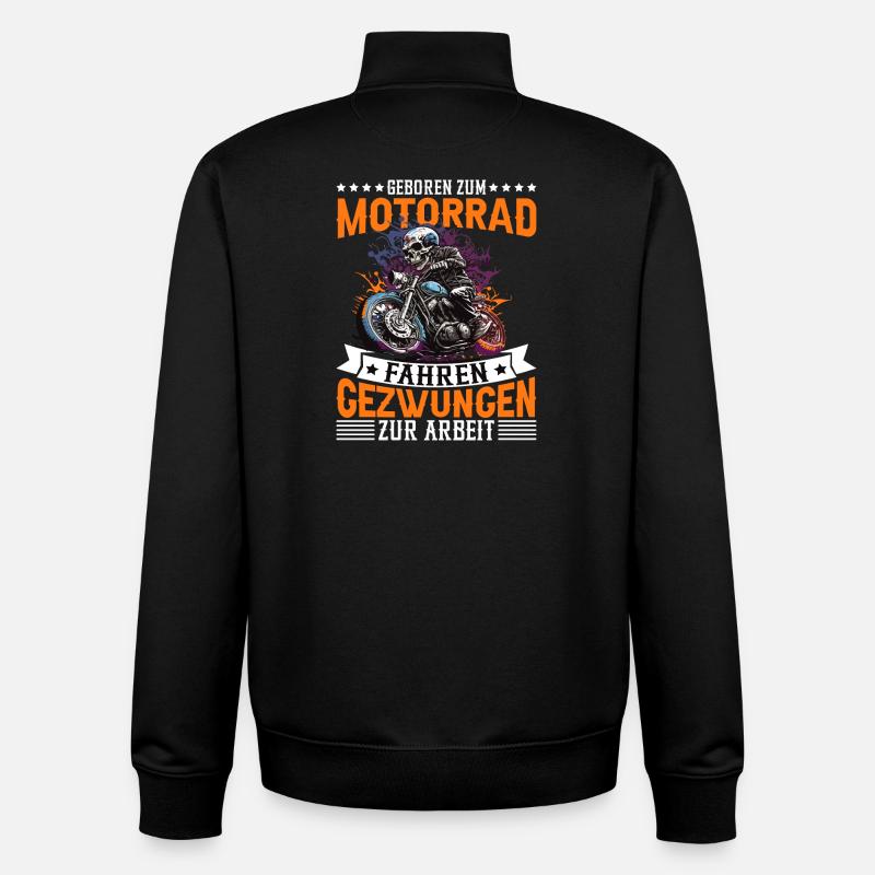 Motorrad Motorradfahrer Spruch - Unisex Organic Zip Sweatshirt von Stanley/Stella - Schwarz